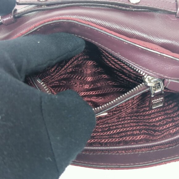 PRADA Impuntu Tessuto Quilted Nylon Chain Crossbody Bag Granato Shoulder Bag - Picture 8 of 16